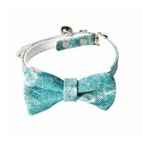 Collar Gato Pet's Fun Corbatín Cuero Celeste