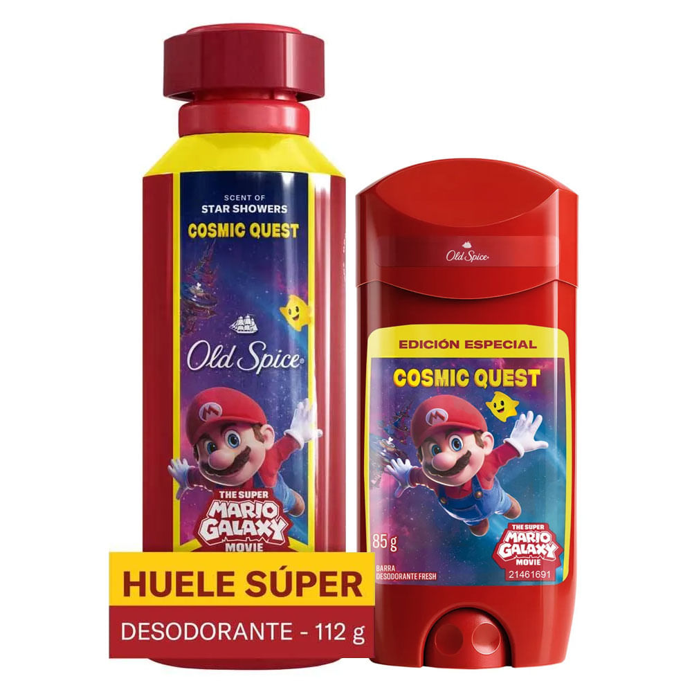 Desodorante en Spray Old Spice Mario 112g + 85g