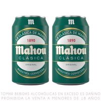 Twopack Cerveza Mahou Clásica Lata 330ml