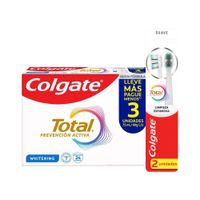 Pack Colgate Total: Pasta Dental Whitening 3un + Cepillo Dental
