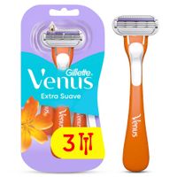 Máquina de Afeitar Desechable Gillette Venus Extra Suave 3un