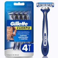 Máquina de Afeitar Desechable Gillette Cuerpo 4un