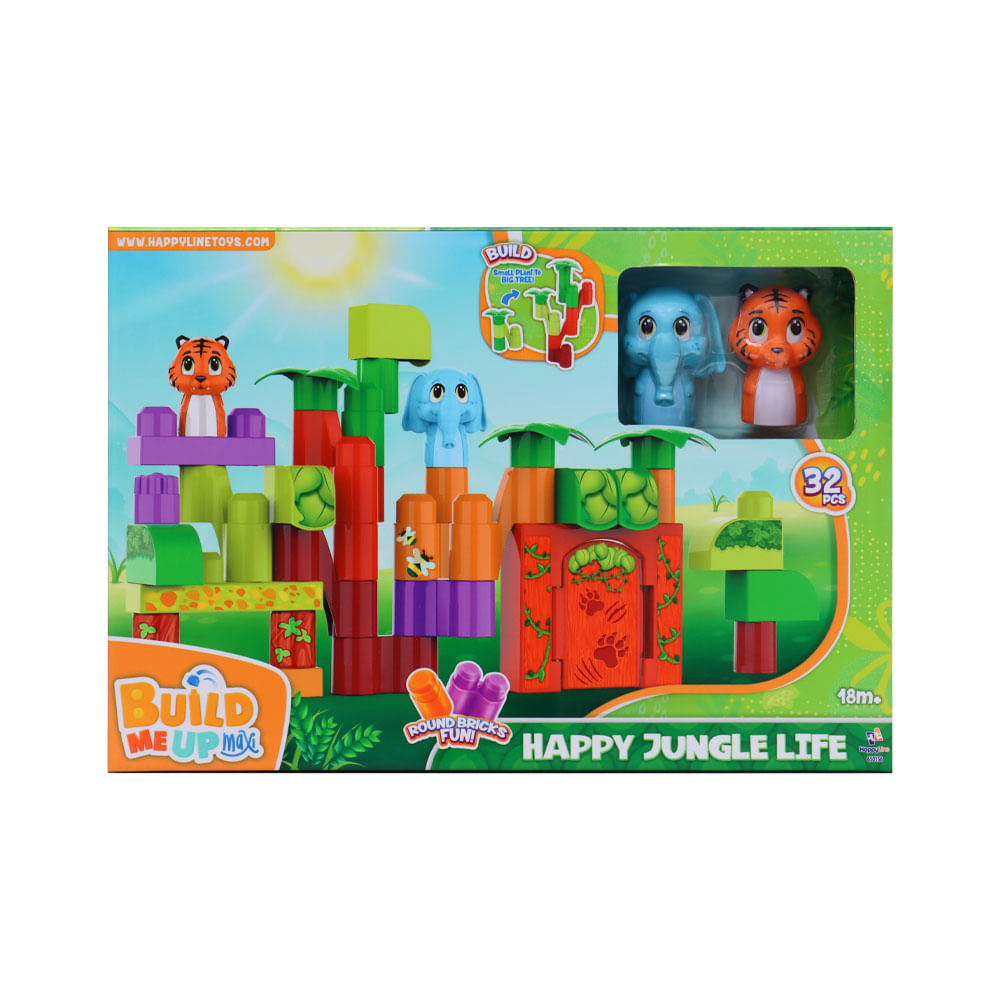 Set de Bloques de Animalitos Happy Line 32 piezas