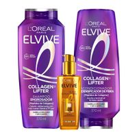 Pack Elvive Colágeno Lifter: Shampoo + Acondicionador + Óleo Extraordinario