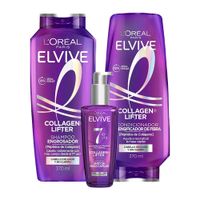 Pack Elvive Colágeno Lifter: Shampoo + Acondicionador + Loción Termoprotectora