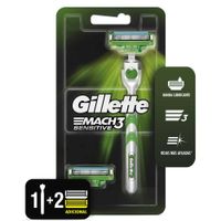Máquina de Afeitar Gillette Mach3 Sensitive + Repuesto 2un