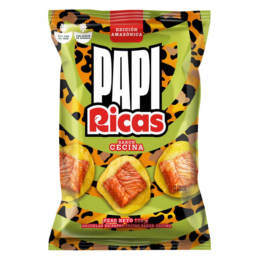 Papas Fritas Papi Ricas Sabor Cecina 140g