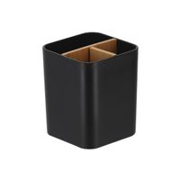 Organizador Cuadrado Tendance Plastico Negro 3 Compartimiento