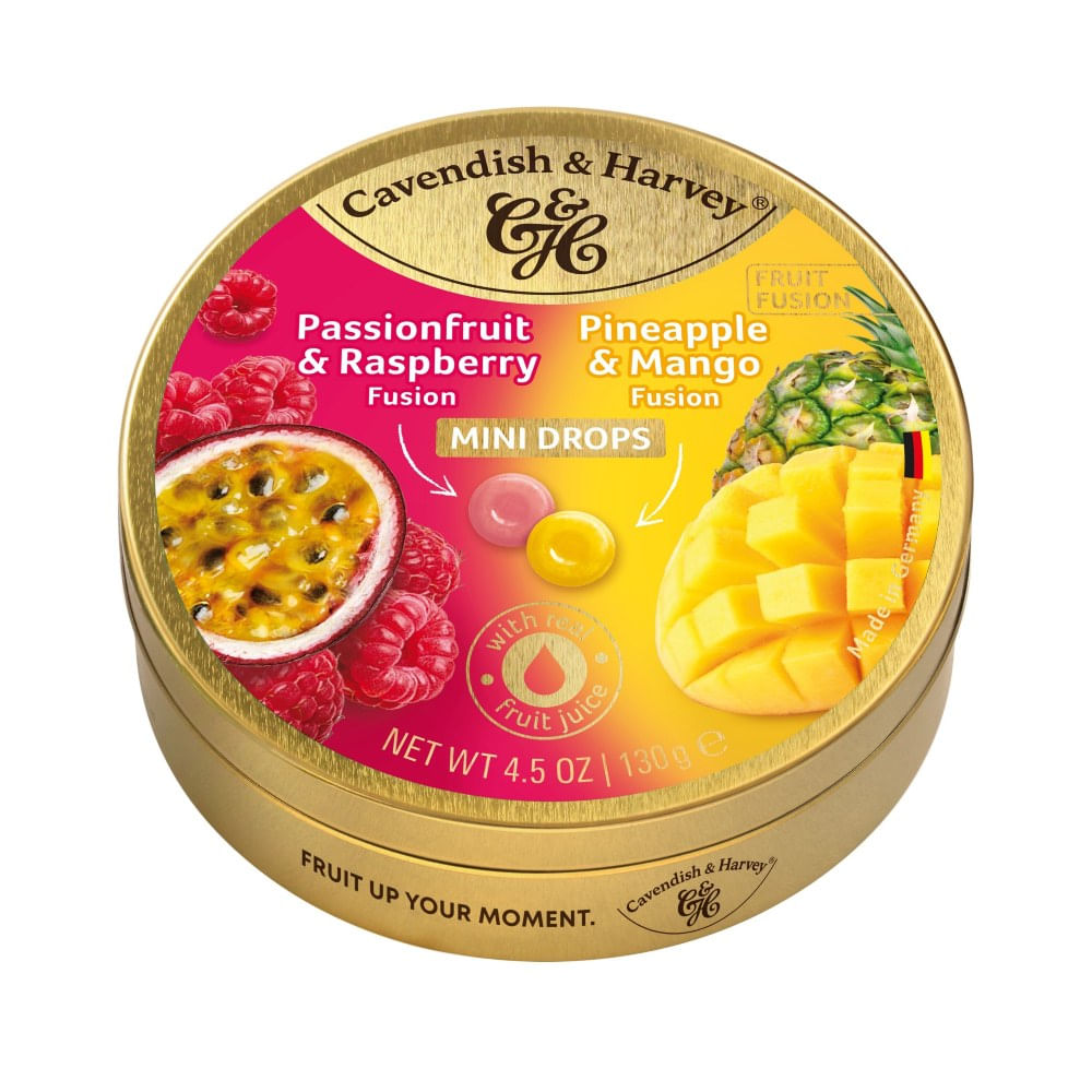 Caramelos Cavendish & Harvey Mini Drops Frambuesa / Mango 130g