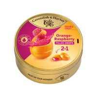 Caramelos Rellenos Cavendish & Harvey Filled Drops Naranja Frambuesa 175g