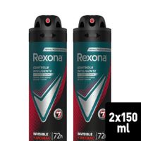 Twopack Antitranspirante en Aerosol Rexona Antibacterial + Invisible 150ml