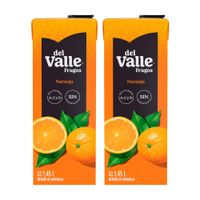 Twopack Bebida de Naranja Frugos del Valle Caja 1.45L