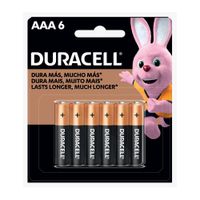 Duracell Pilas Alcalinas AAA Paquete 4 + 2 unid