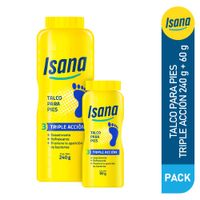 Talco para Pies Isana Triple Acción 240 g + 60g