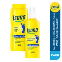 Pack Isana: Talco 140g + Spray 150g