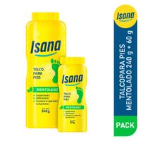 Talco para Pies Isana Mentolado 240g + 60g