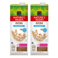 Twopack Bebida Avena Nature's Heart Sin Azúcar Caja 946ml