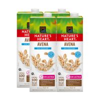 Fourpack Bebida Avena Nature's Heart Sin Azúcar Caja 946ml