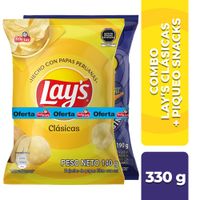 Papas Lay's Clásicas 140g + Piqueo Snax Original 190g
