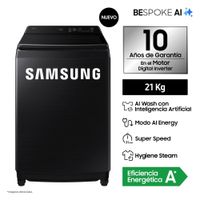 Lavadora Samsung AI Wash EcoBubble 21kg Negra