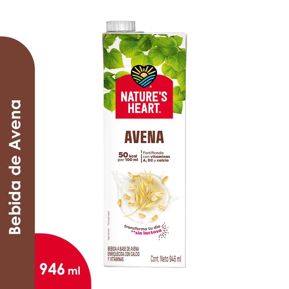 Bebida de Avena Nature's Heart Sin Azúcar Caja 946