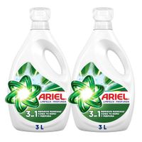 Twopack Detergente Líquido Ariel Limpieza Profunda 3L